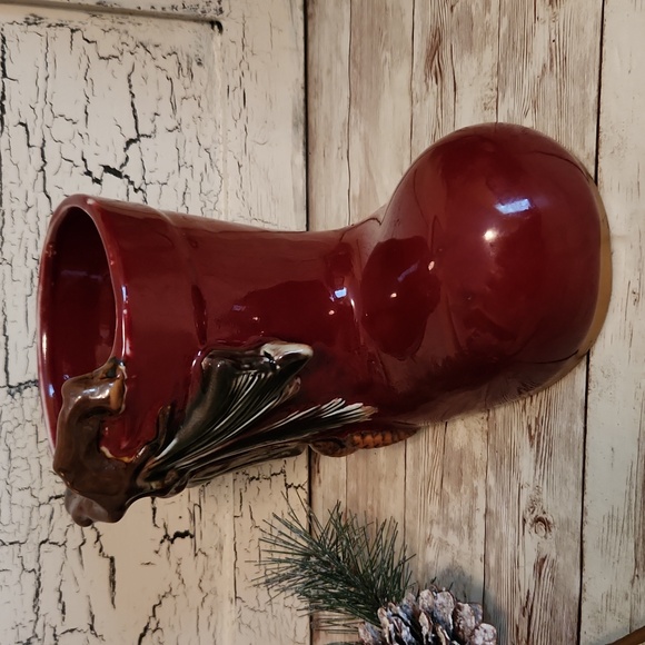 Vintage Ceramic Christmas Santa Boot Vase Planter - Picture 4 of 9
